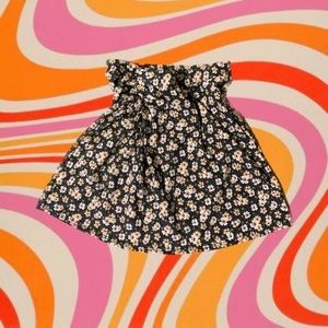 Groovy Flower Power Floral Mini Skater Skirt